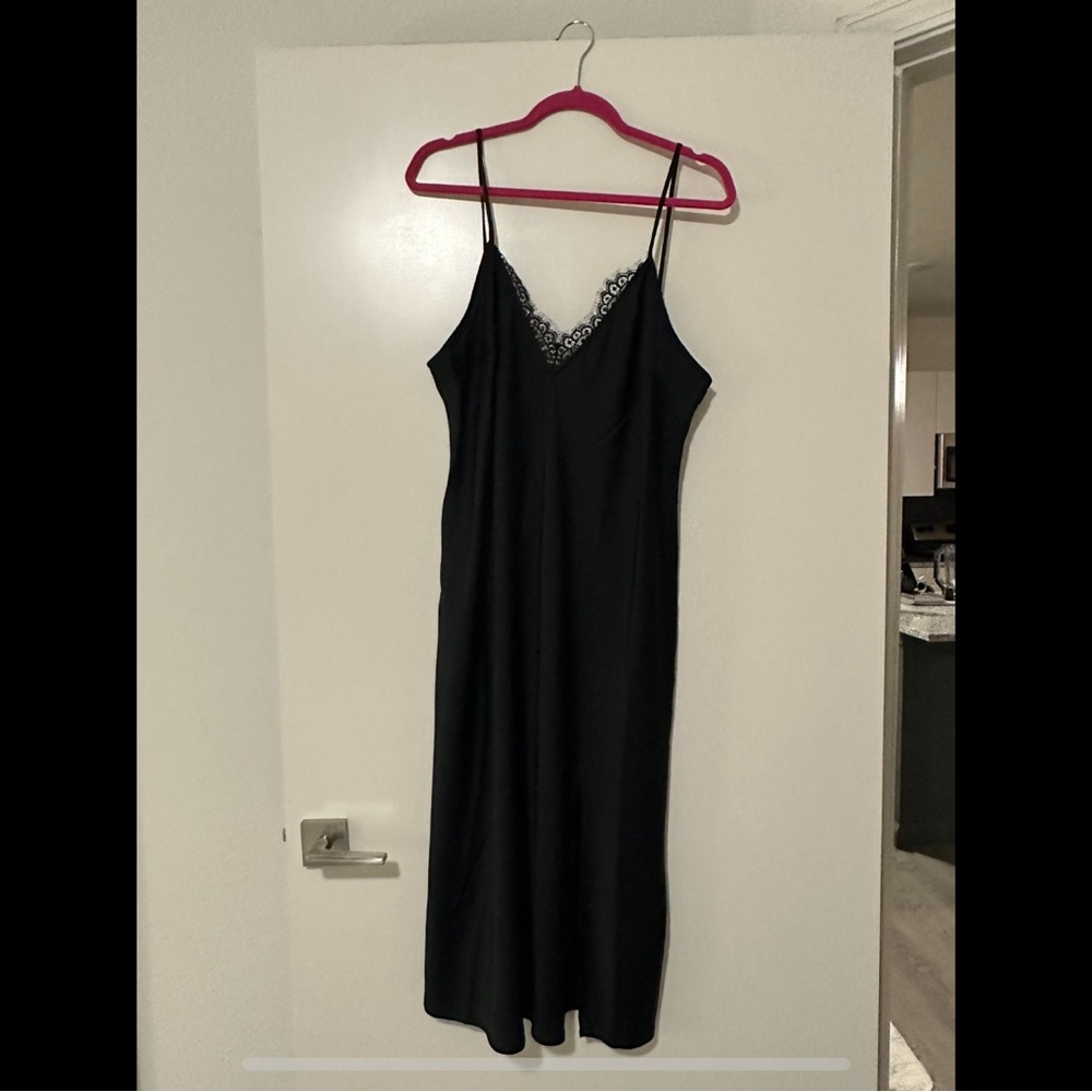 Black slip dress